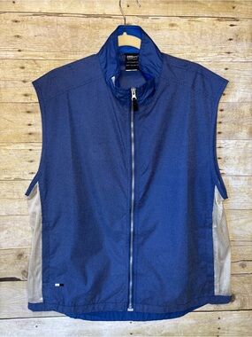 Illuminite Men's Navy Illumination Performance Zip-Up Vest for Nighttime